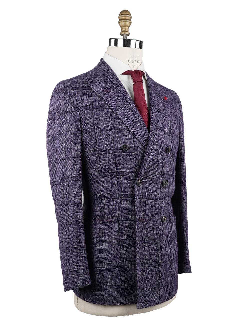 Isaia Isaia Violet Wool Cotton Silk Blazer Violet 001