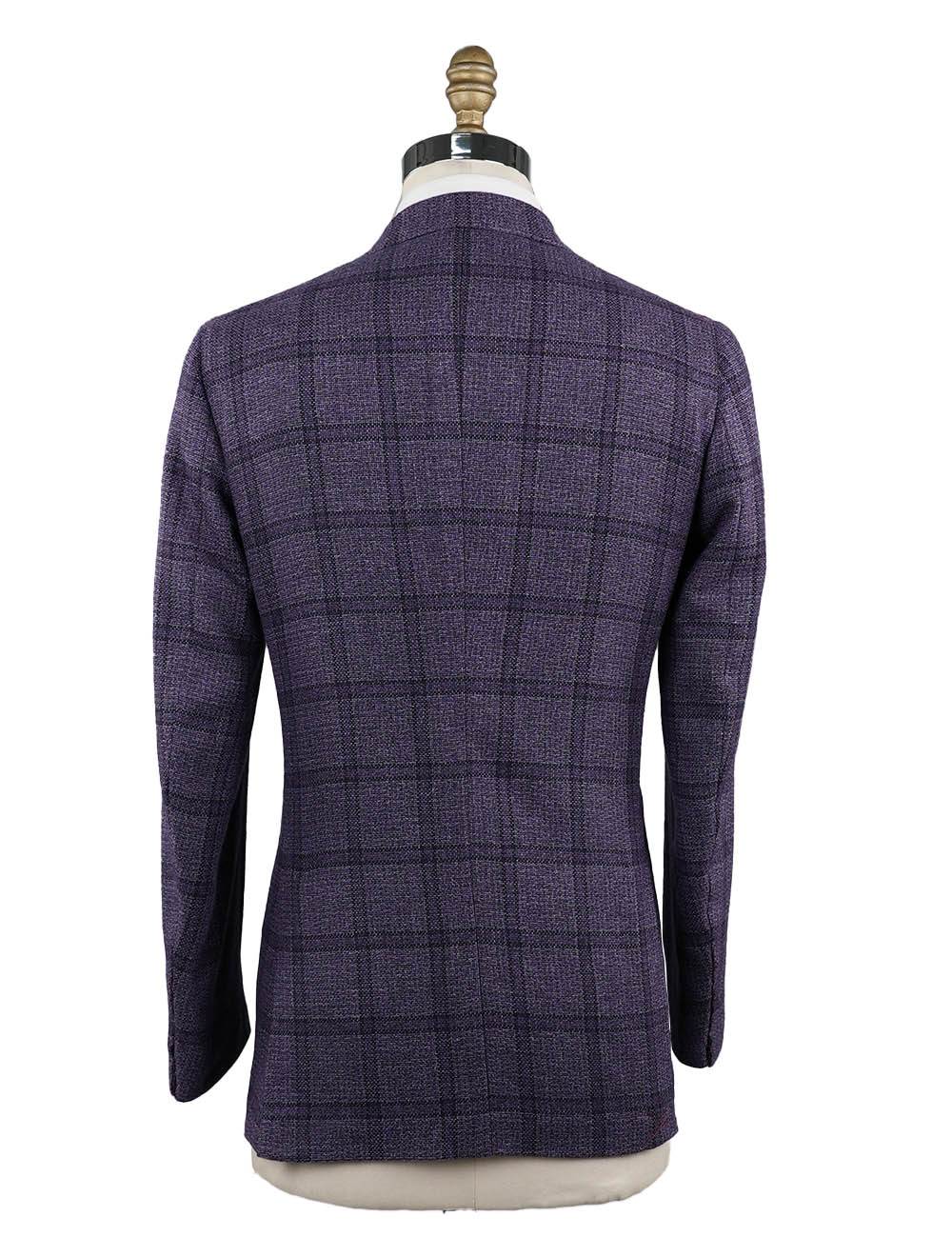 Isaia Violet Wool Cotton Silk Blazer