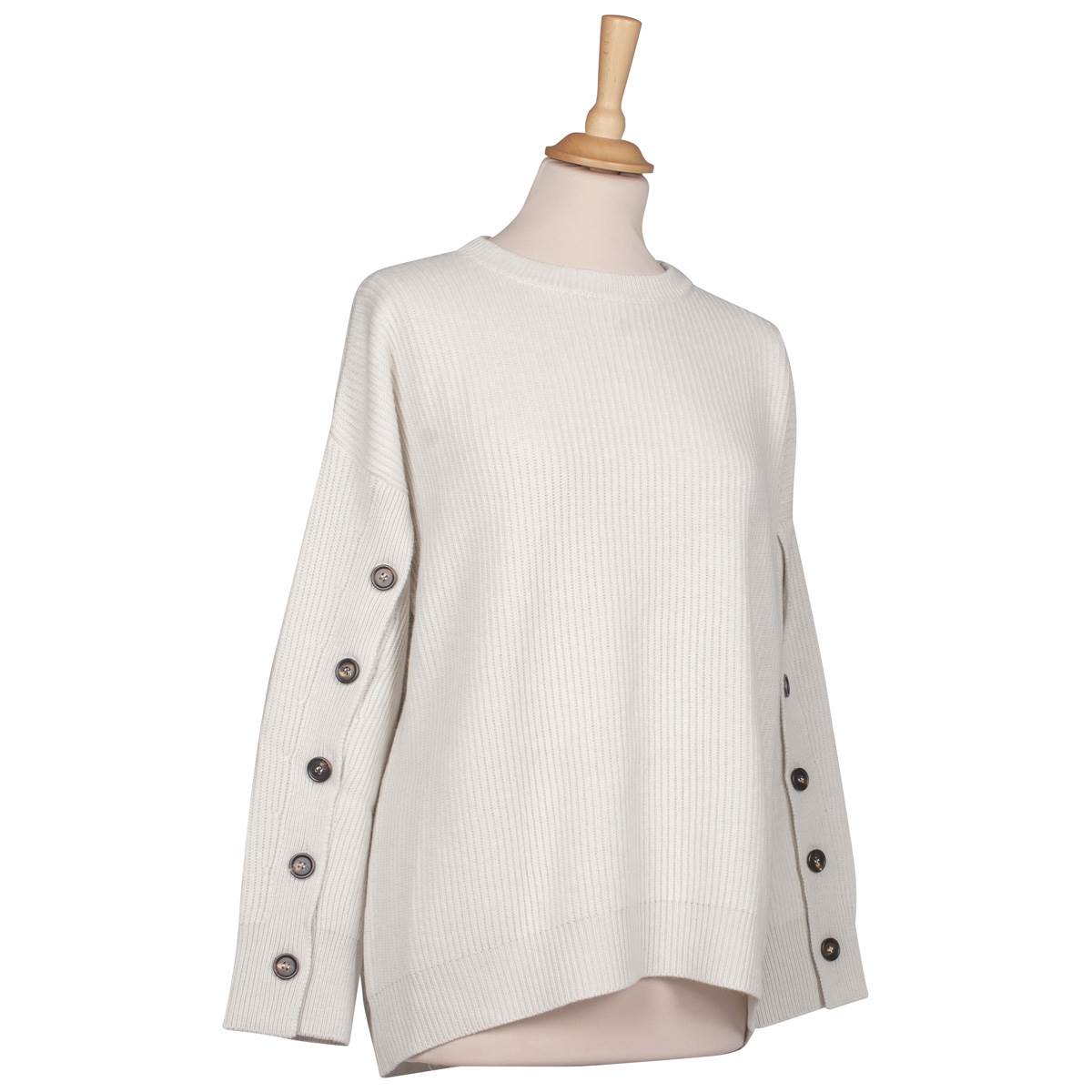 Brunello Cucinelli BRUNELLO CUCINELLI White Cashmere Sweater White 001