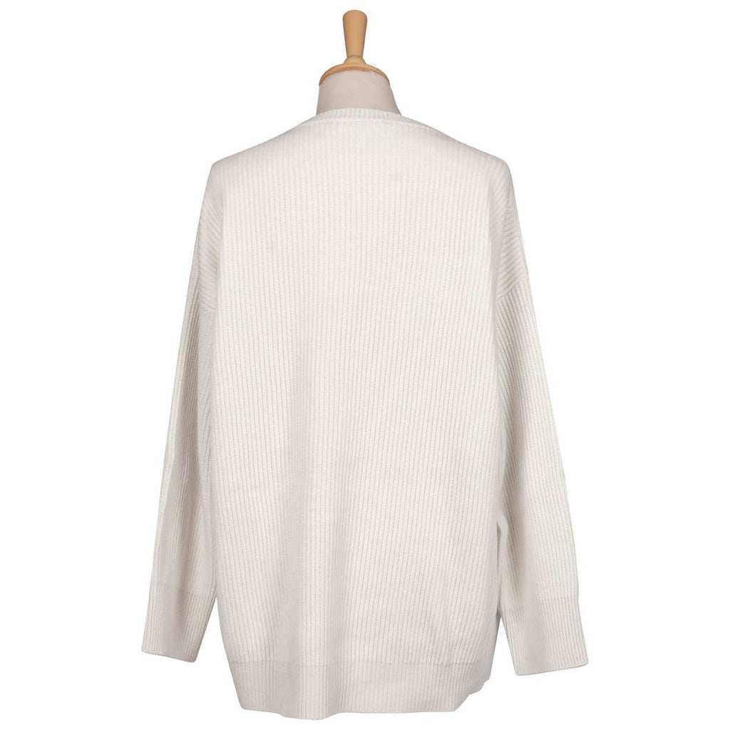 BRUNELLO CUCINELLI White Cashmere Sweater