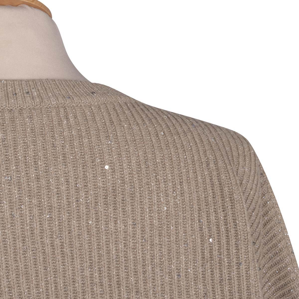 BRUNELLO CUCINELLI Beige Cashmere Wool Sweater