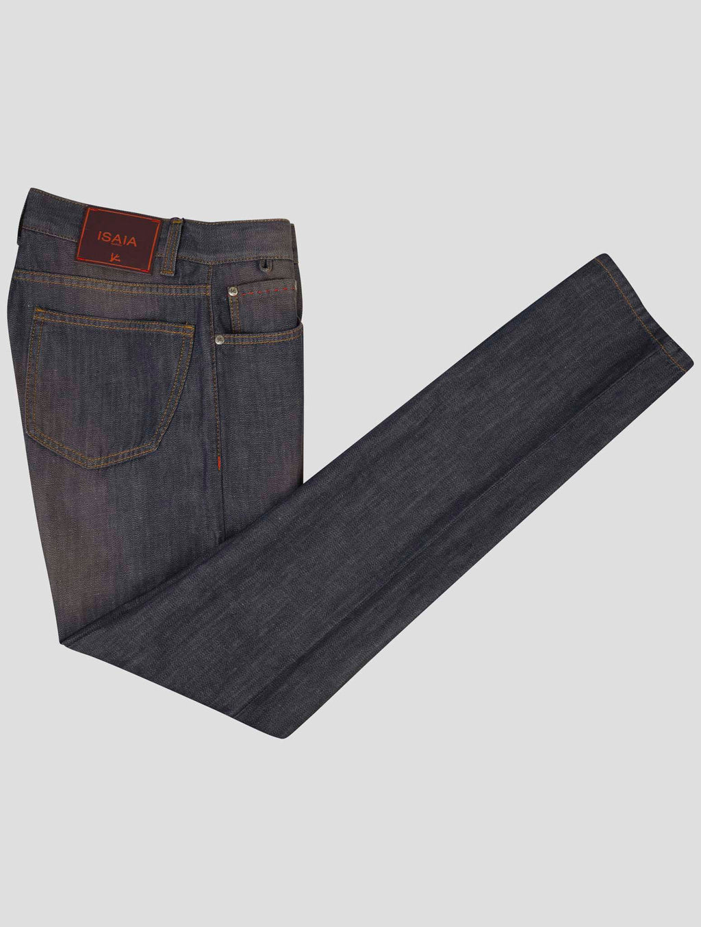Isaia Blue Cotton Linen Jeans