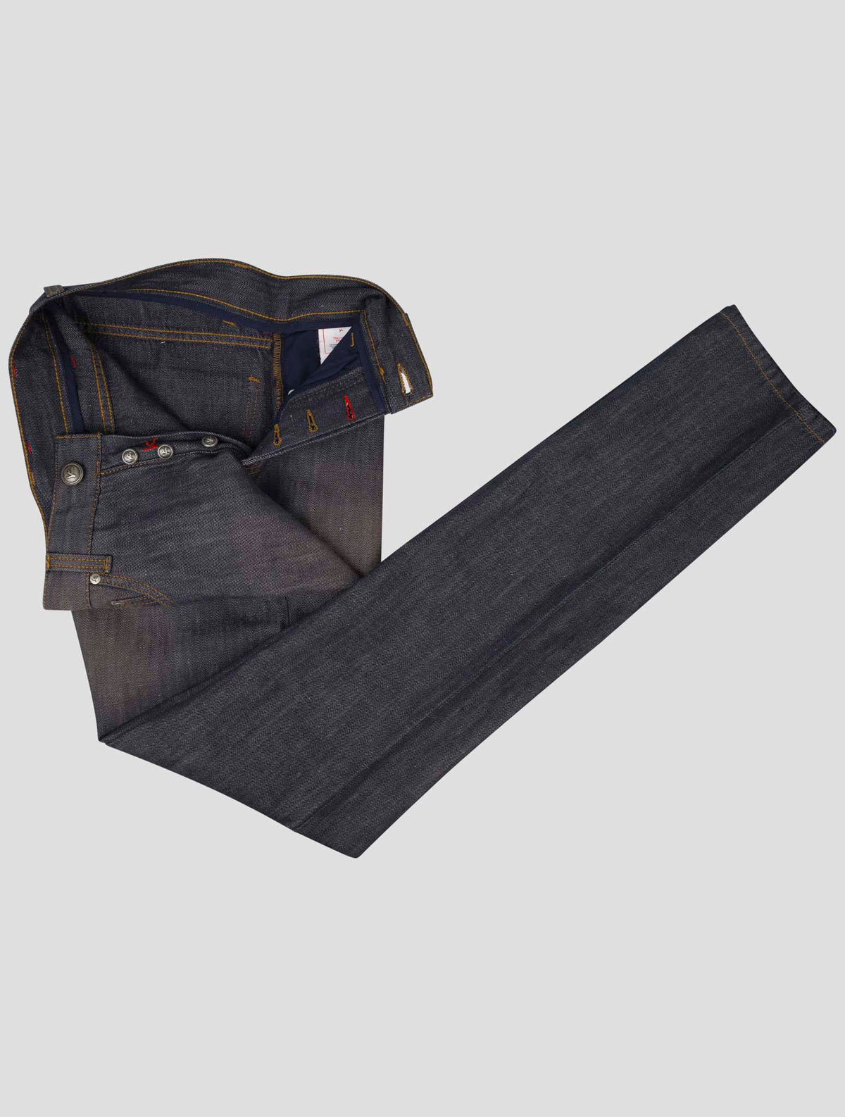 Isaia Isaia Blue Cotton Linen  Jeans Blue 001