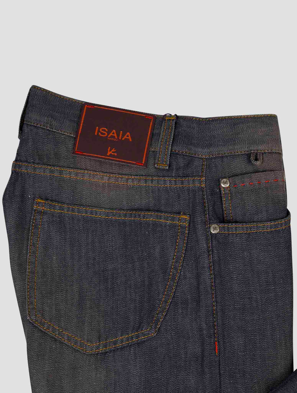 Isaia Blue Cotton Linen Jeans