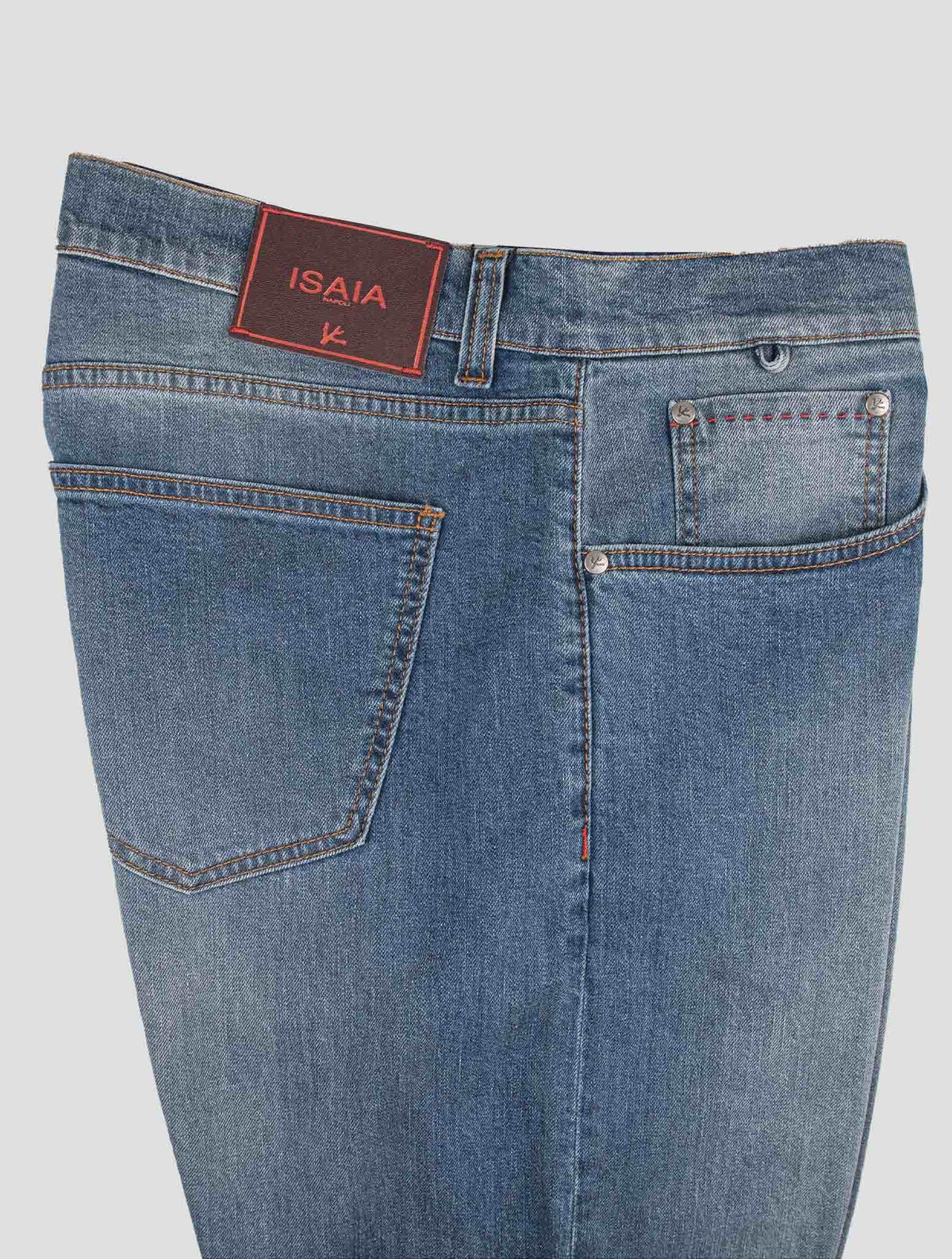 Isaia Blue Cotton Ea Jeans