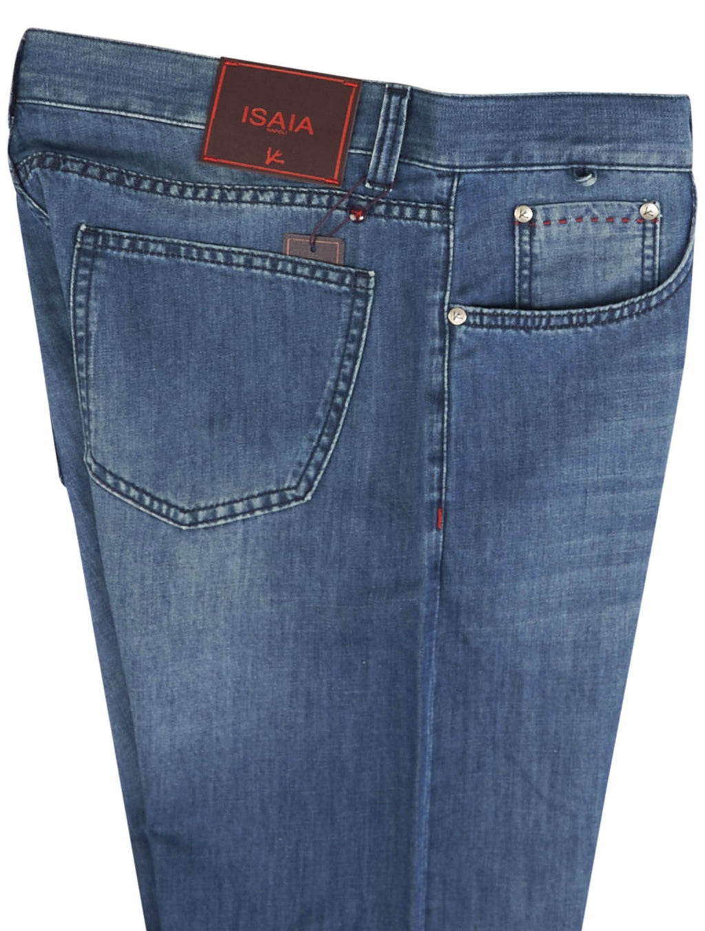 Isaia Blue Cotton Jeans