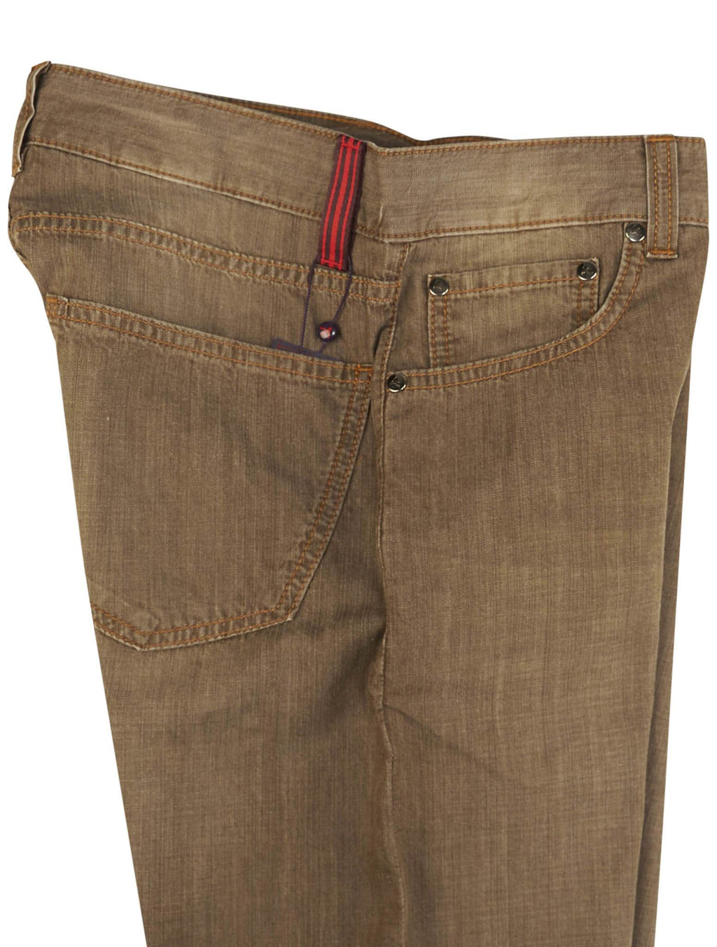 Isaia Brown Cotton Jeans