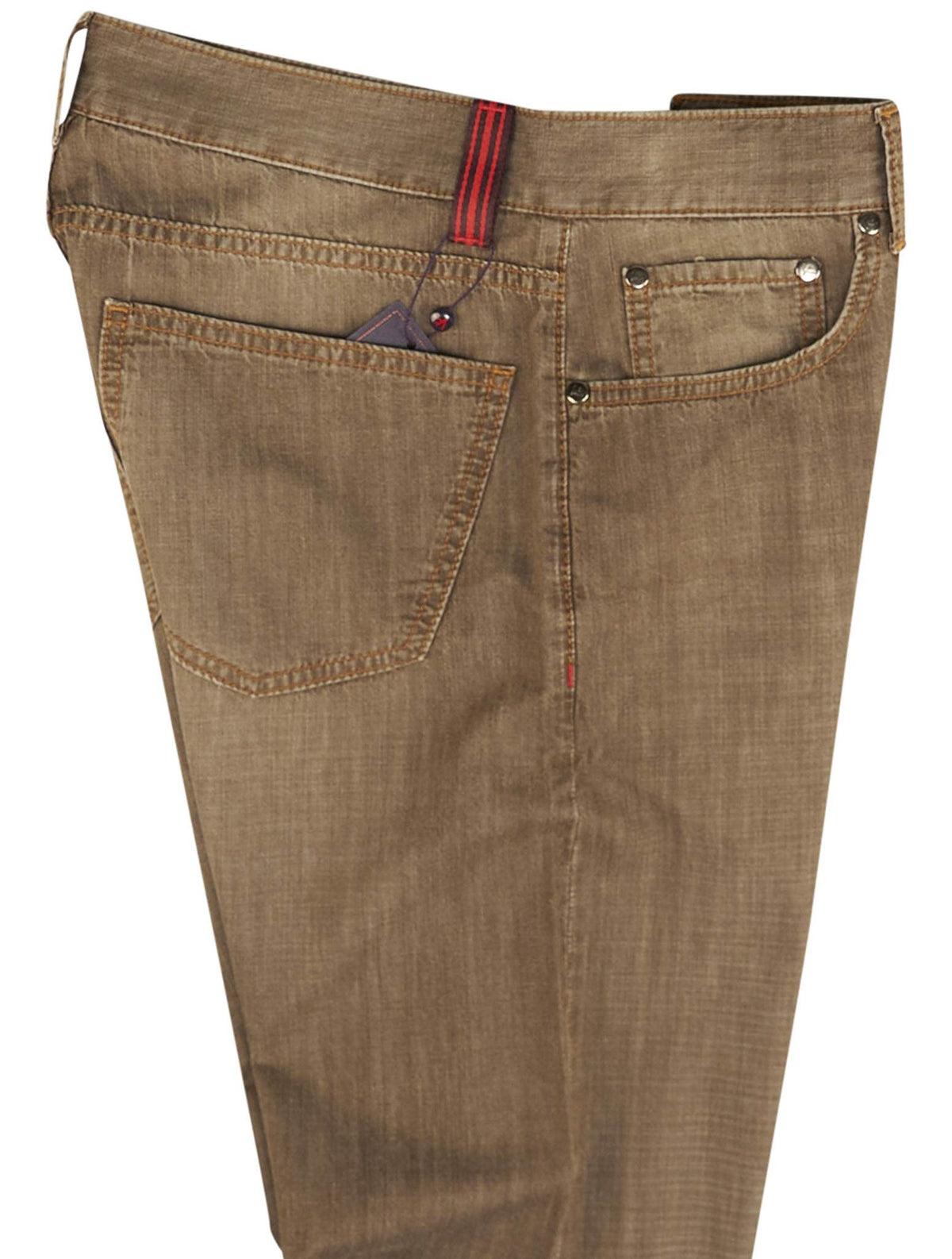 Isaia Brown Cotton Jeans