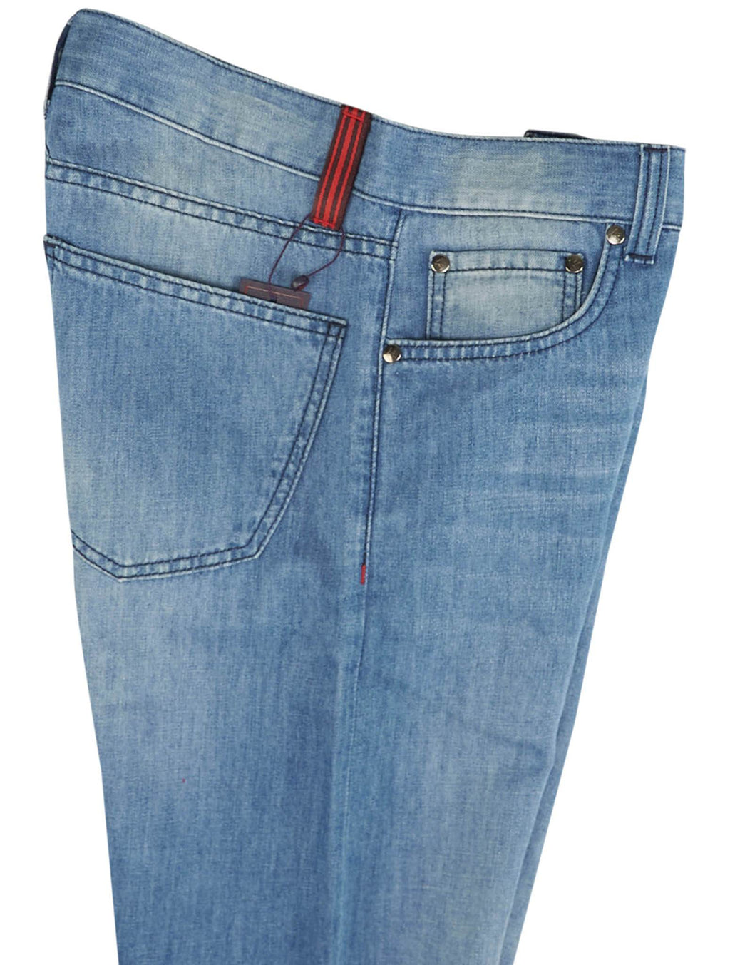 Isaia Blue Cotton Linen Jeans