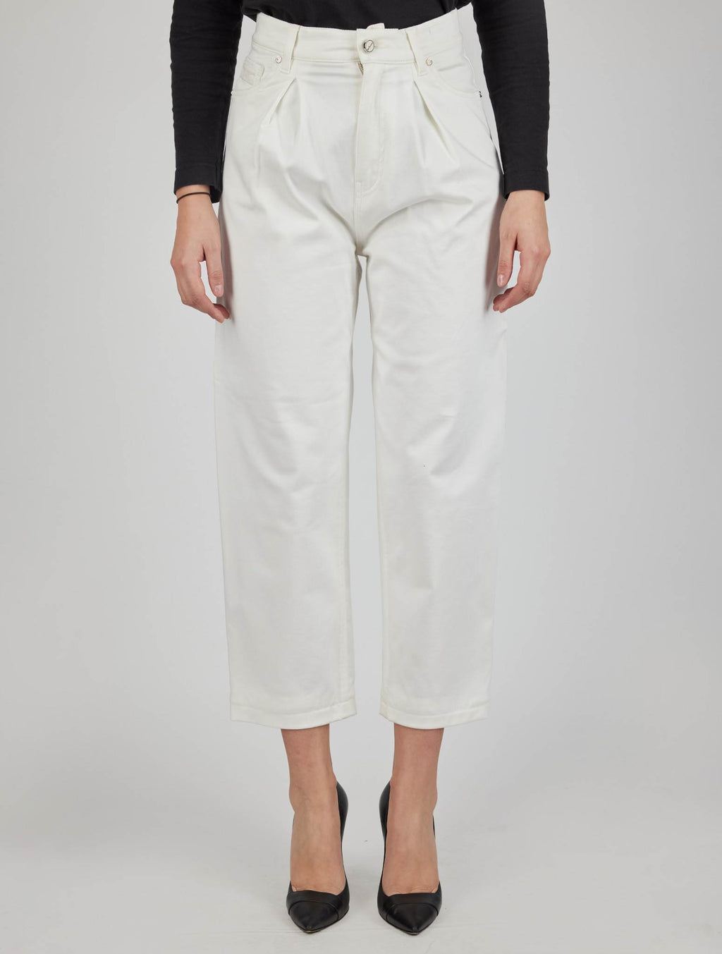 Kiton White Cotton Pl Ea Jeans