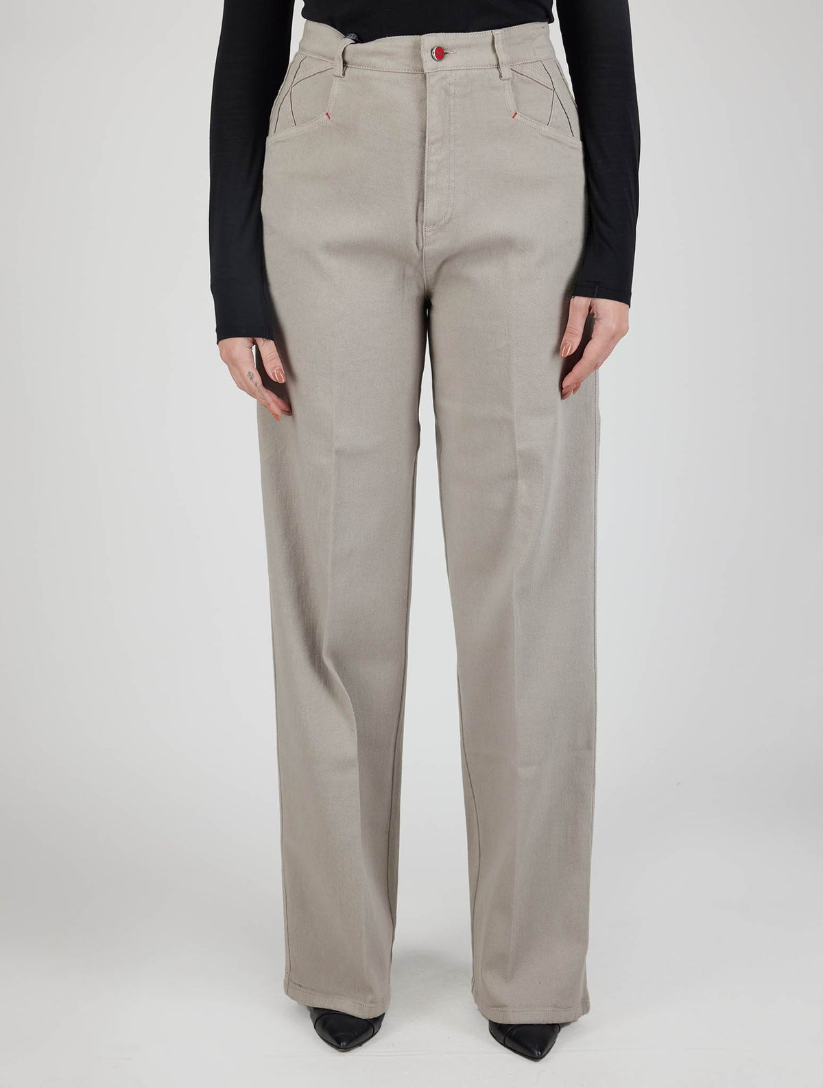 Kiton Gray Cotton Cashmere Ea Jeans
