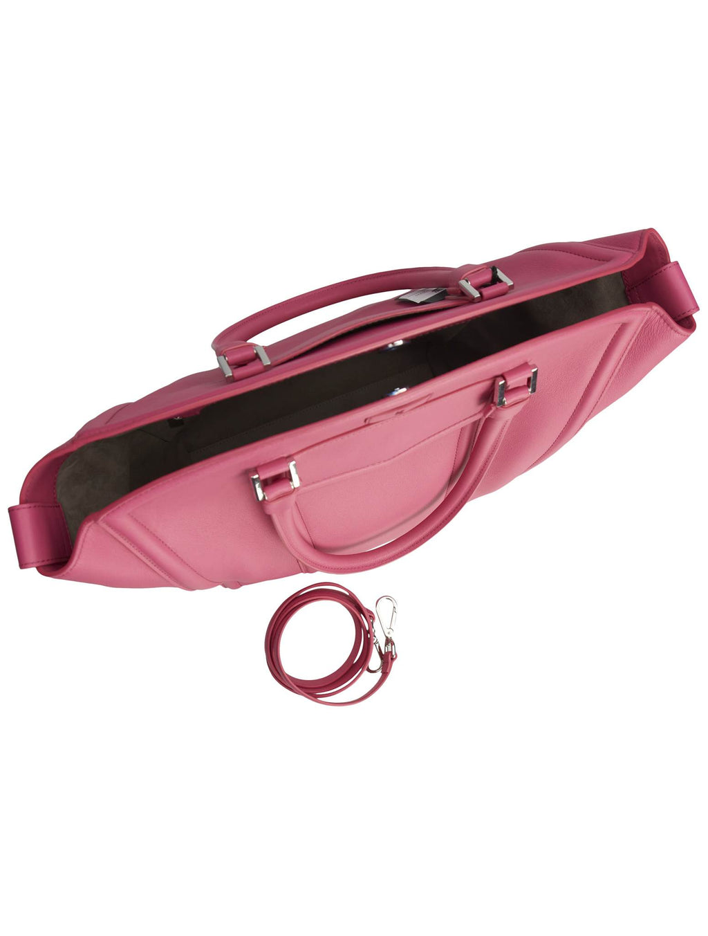 Kiton Fuchsia Leather Lambskin Bag
