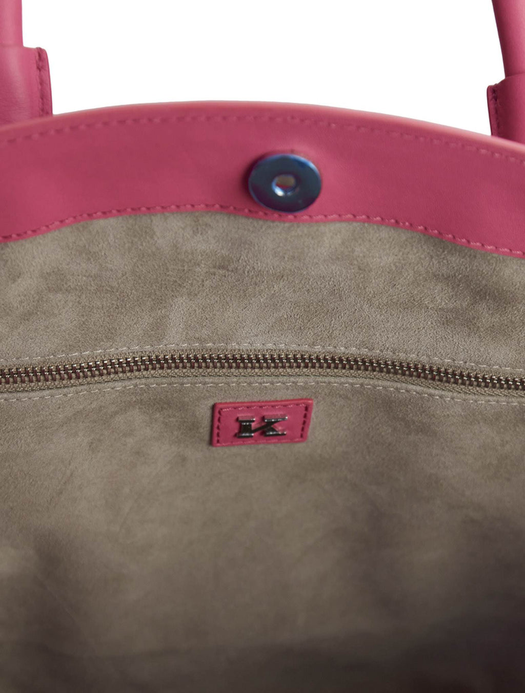 Kiton Fuchsia Leather Lambskin Bag