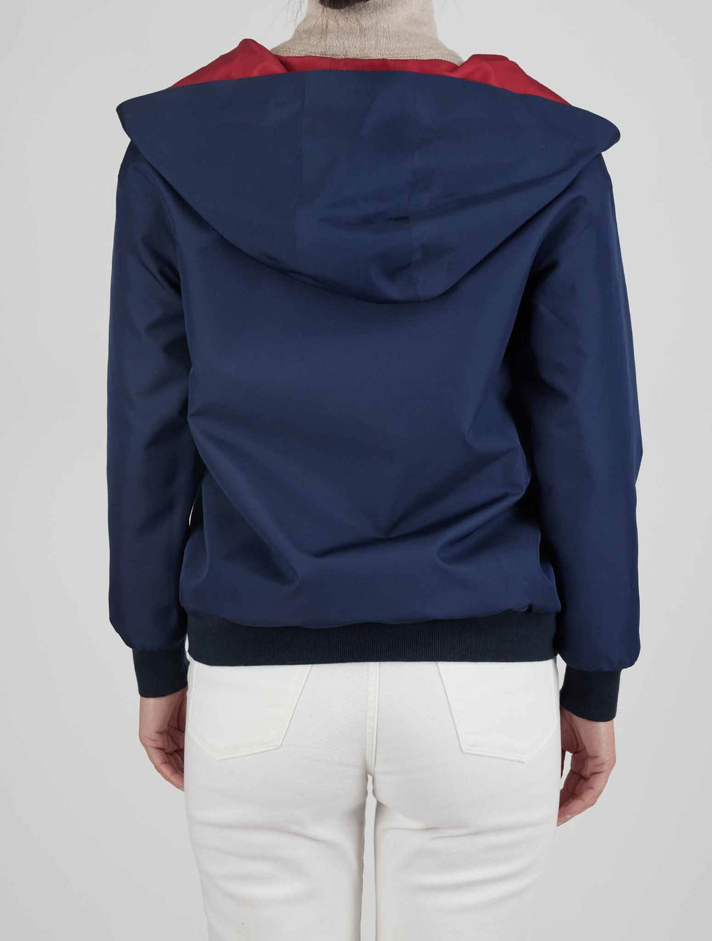 Kiton Kired Blue Cotton Pu Coat