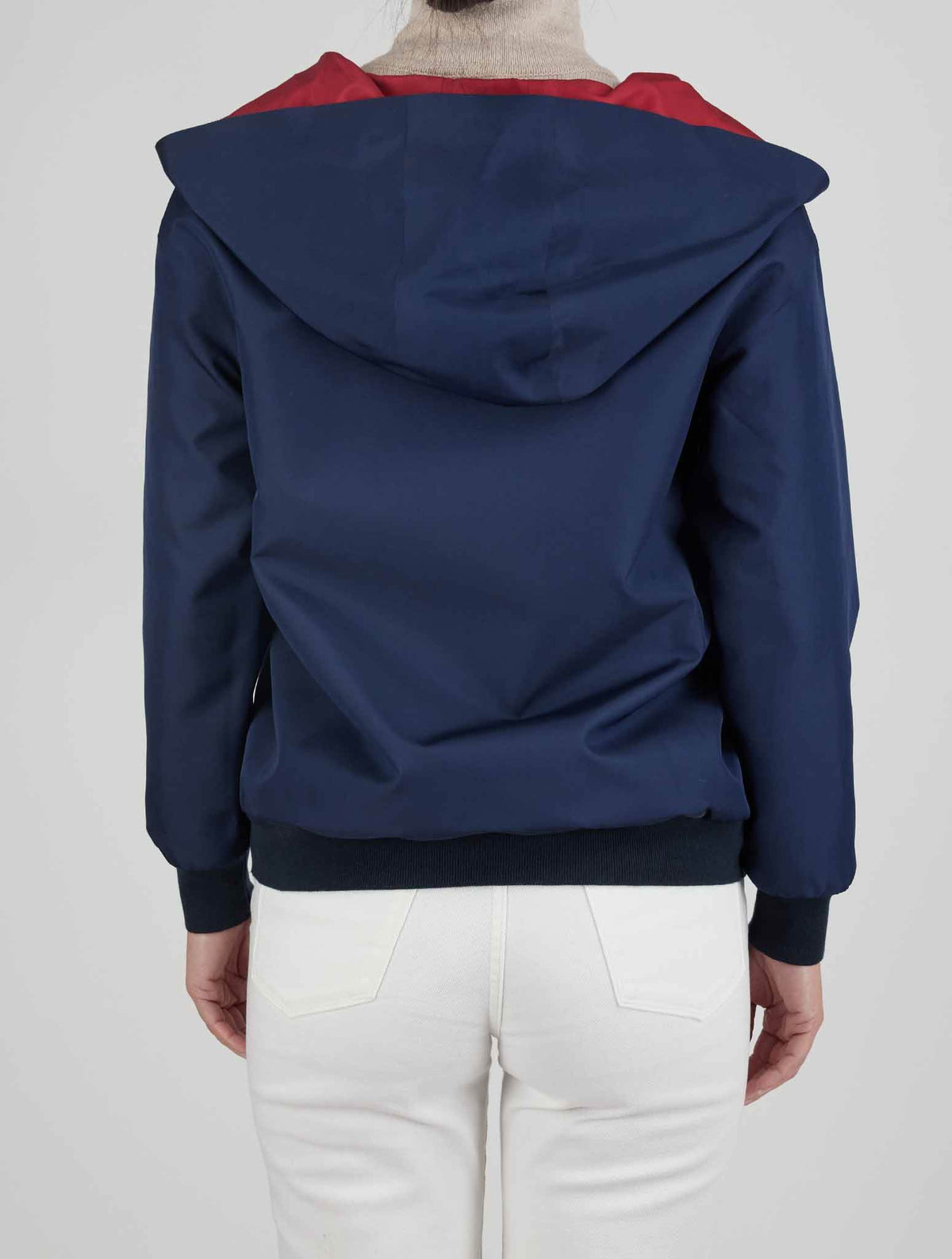 Kiton Kired Blue Cotton Pu Coat