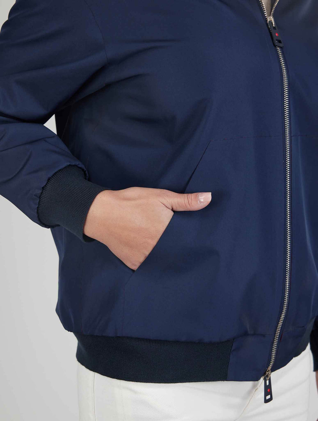 Kiton Kired Blue Cotton Pu Coat