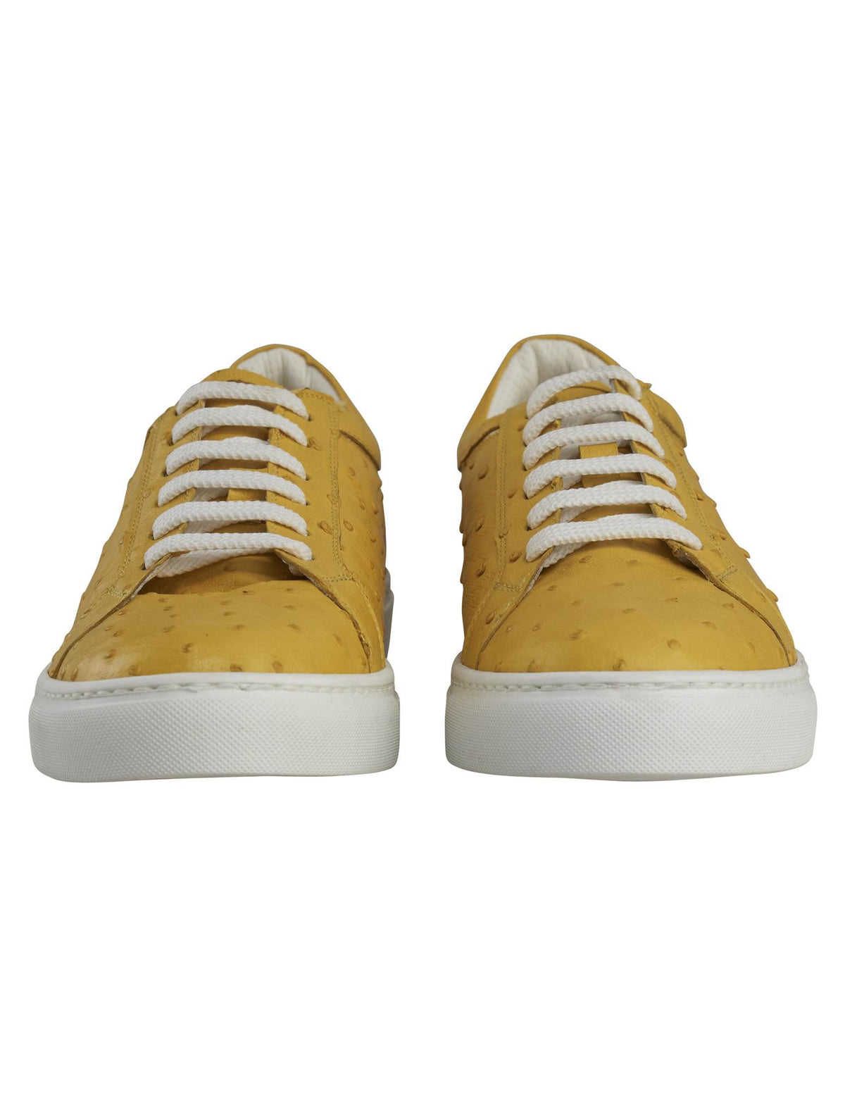 Kiton Kiton Yellow Leather Ostrich Sneakers Yellow 001