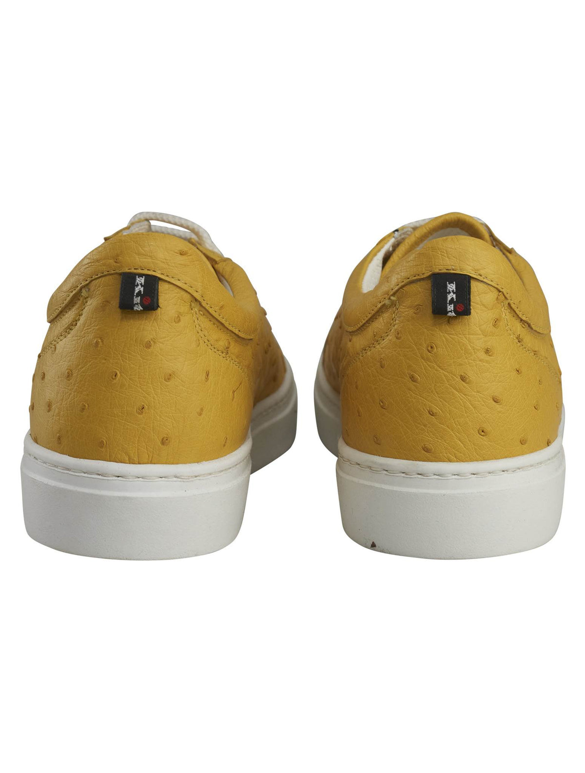 Kiton Yellow Leather Ostrich Sneakers