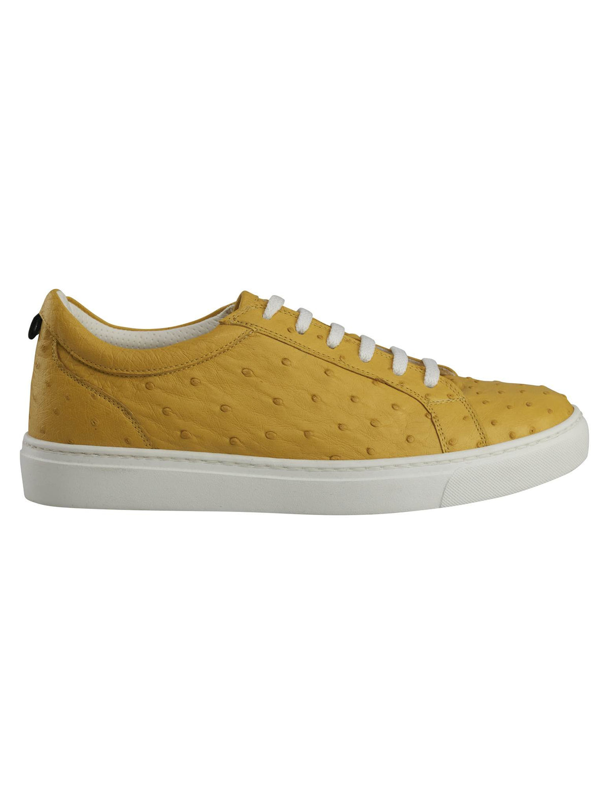 Kiton Yellow Leather Ostrich Sneakers