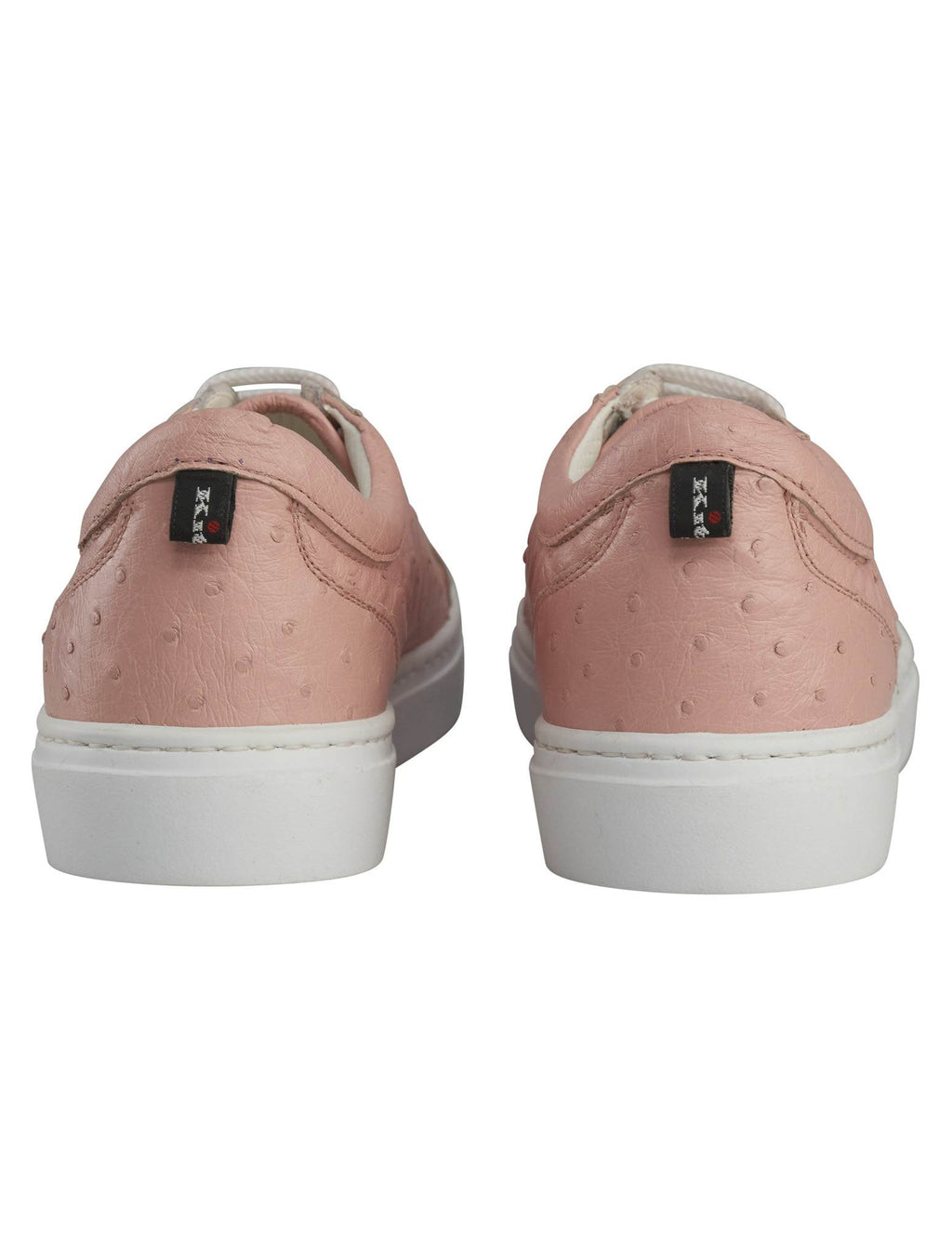 Kiton Pink Leather Ostrich Sneakers