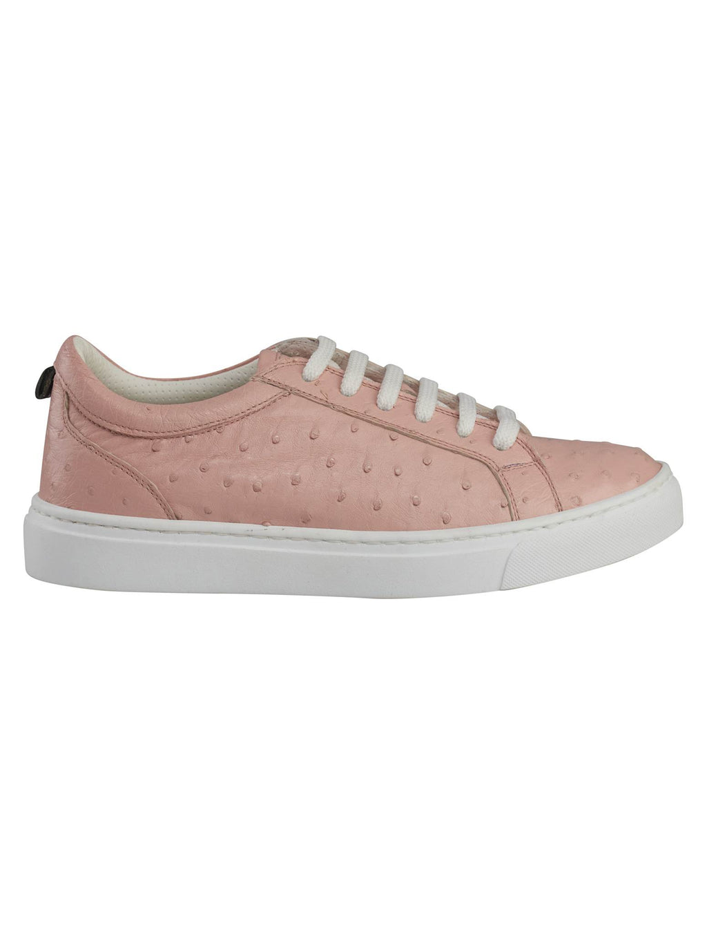 Kiton Pink Leather Ostrich Sneakers