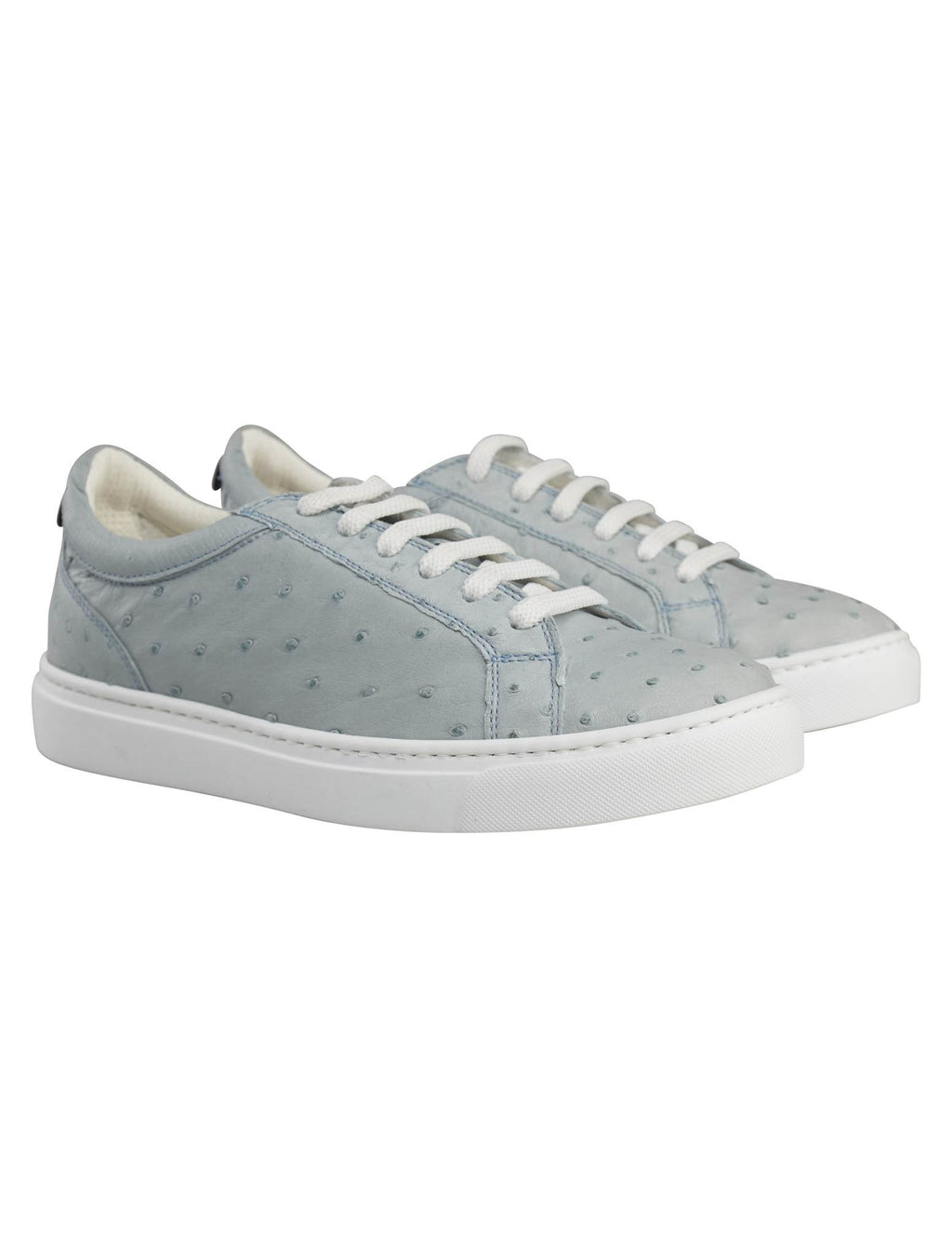 Kiton Green Leather Ostrich Sneakers