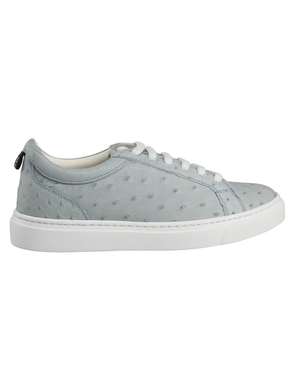 Kiton Green Leather Ostrich Sneakers