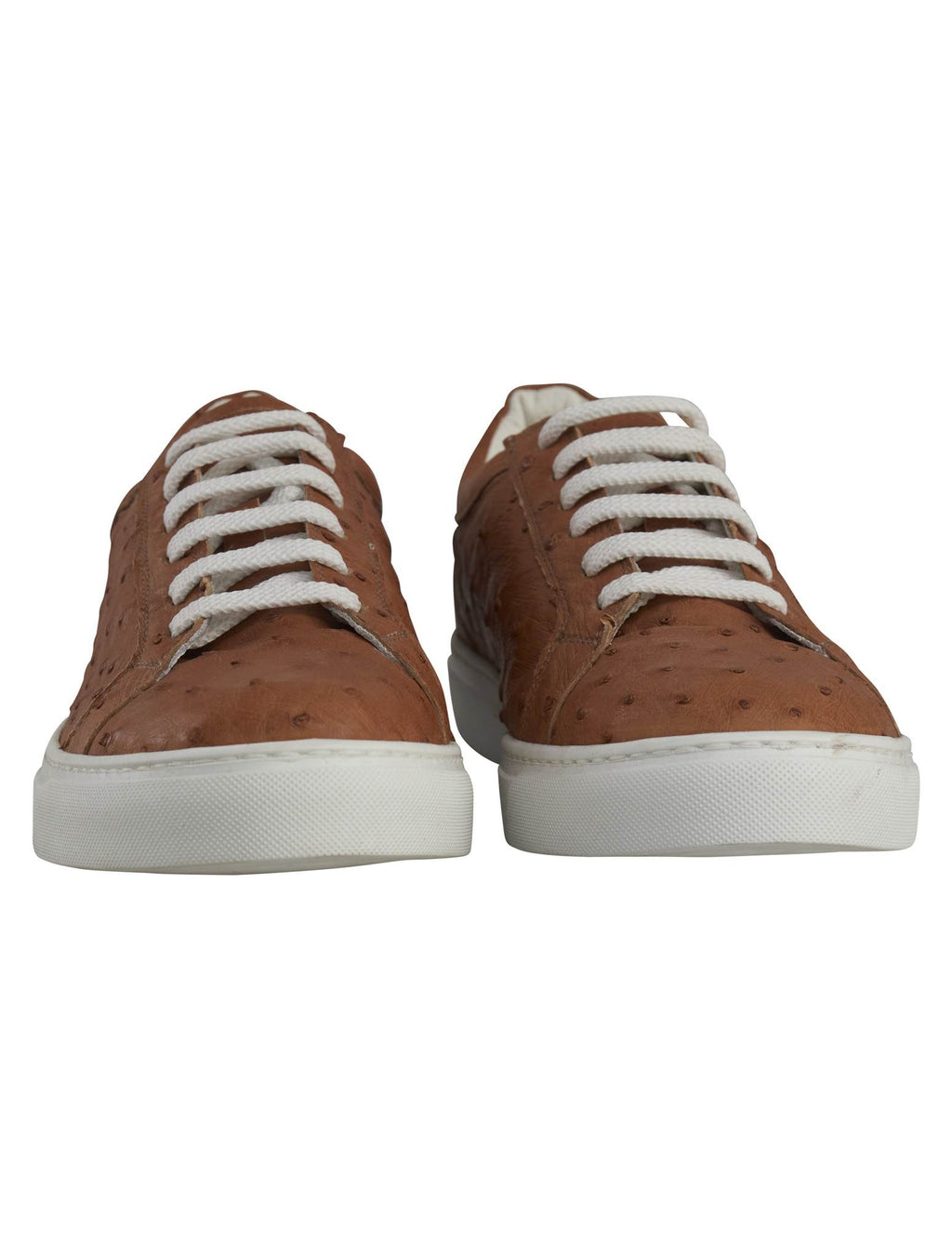 Kiton Kiton Brown Leather Ostrich Sneakers Brown 001