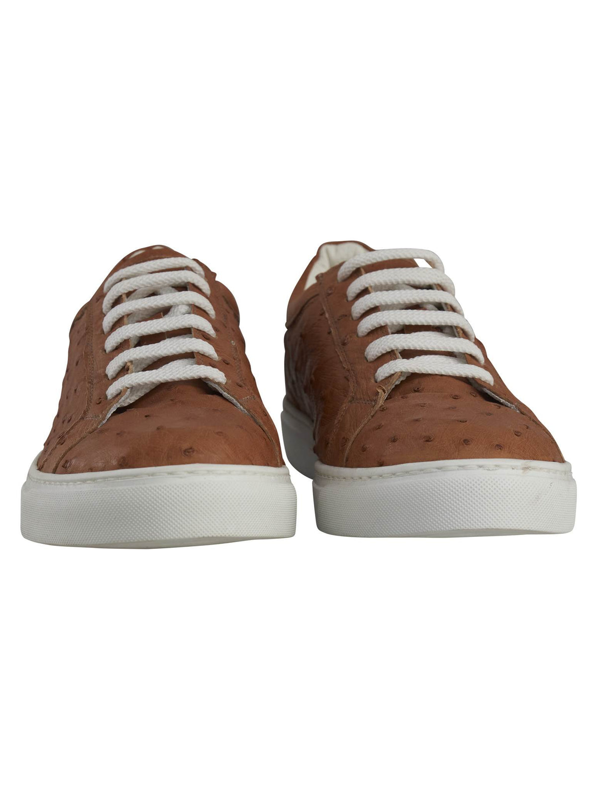 Kiton Kiton Brown Leather Ostrich Sneakers Brown 001