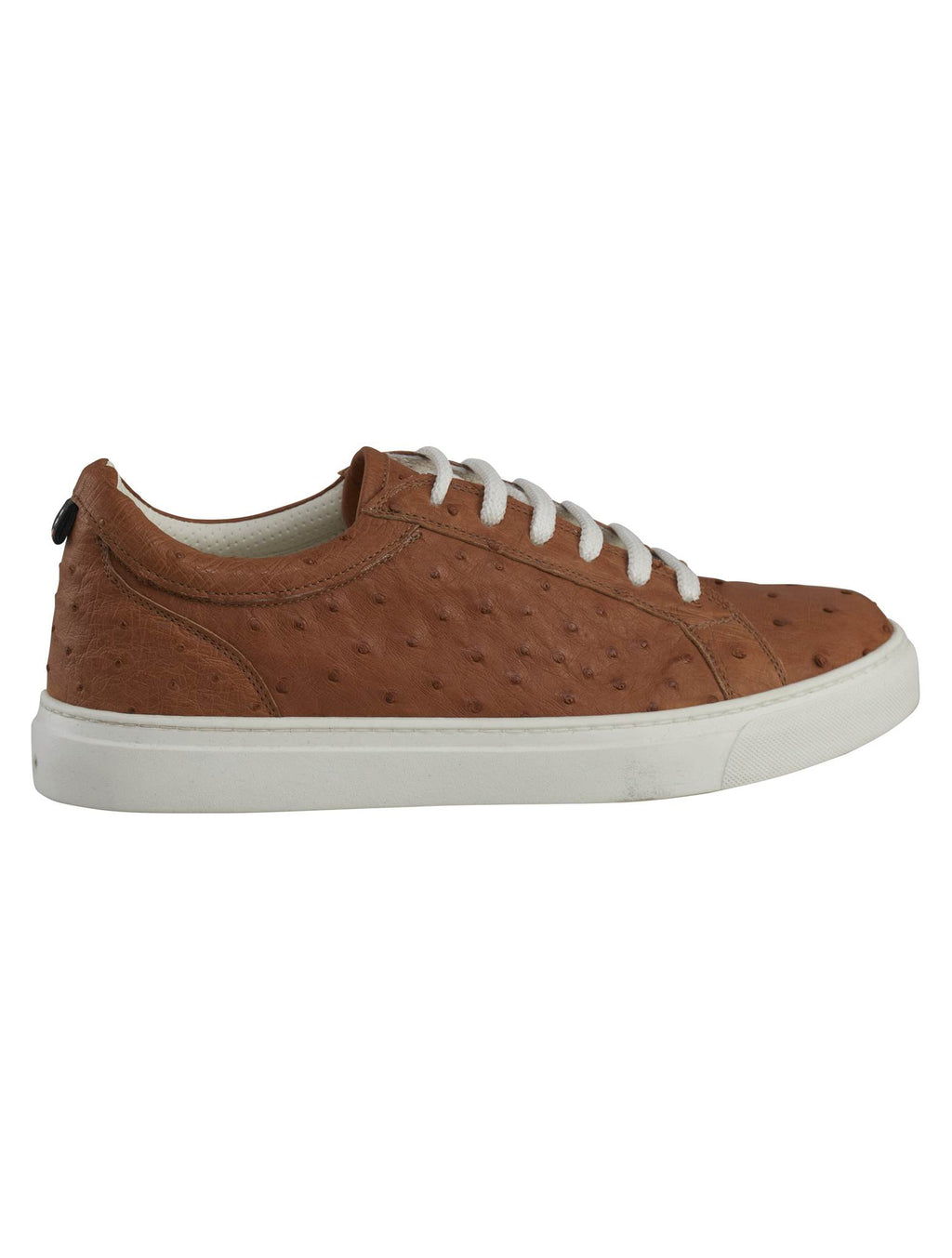 Kiton Brown Leather Ostrich Sneakers