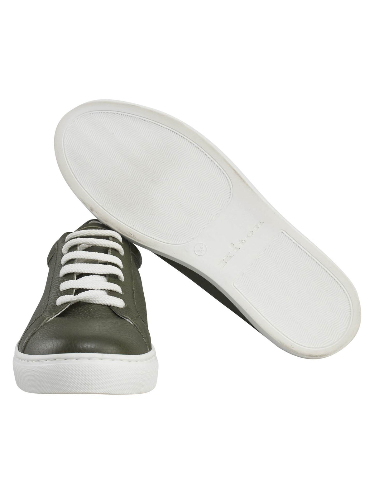 Kiton Green Leather Sneakers