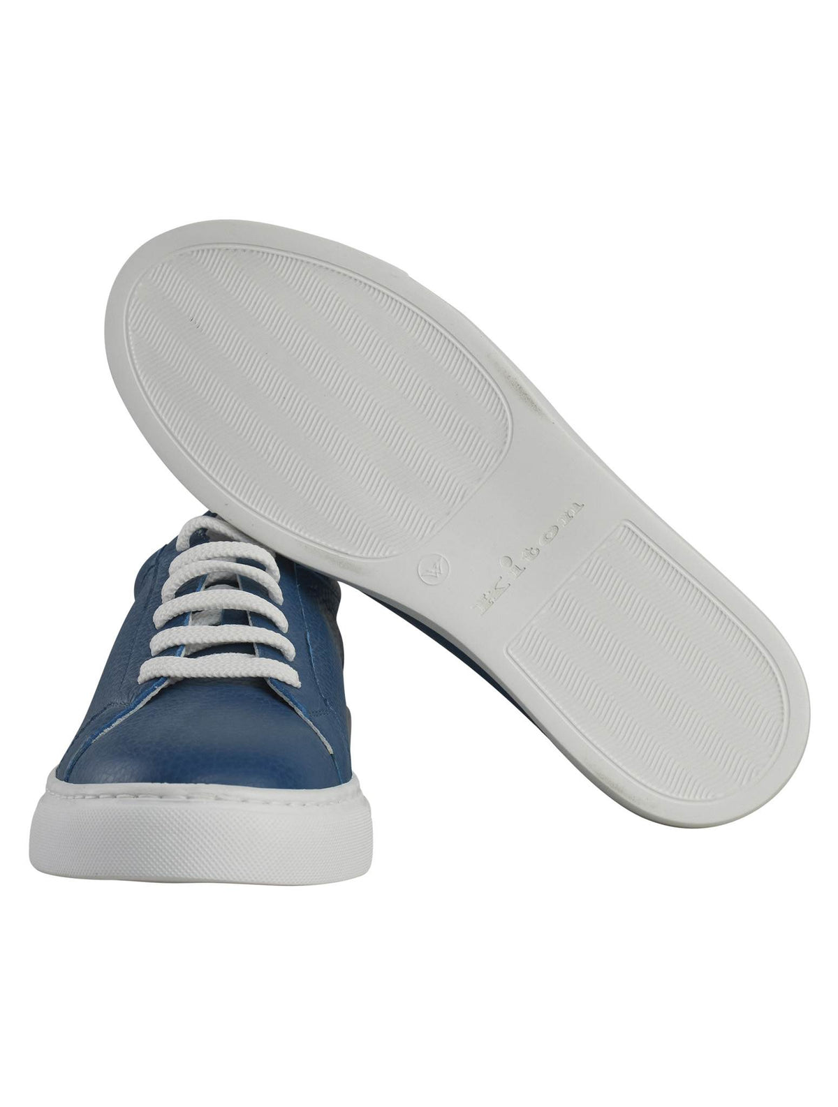 Kiton Blue Leather Sneakers