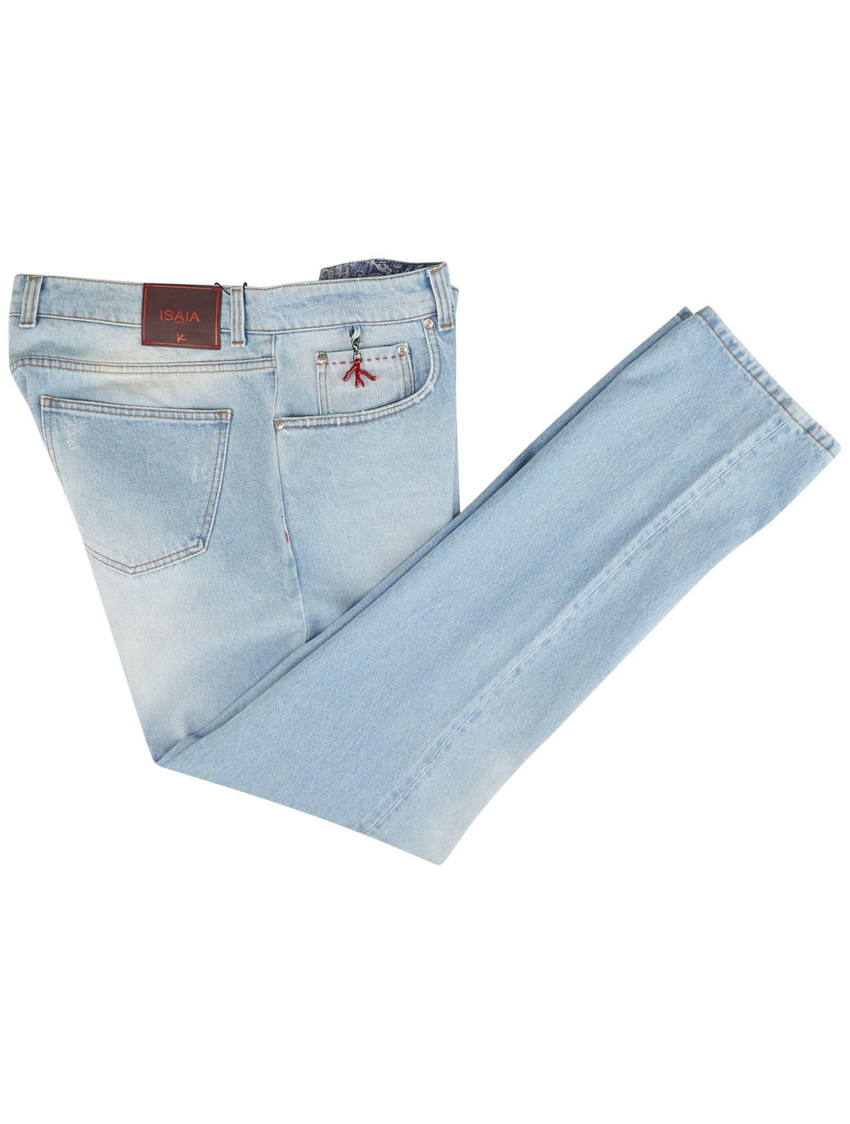 Isaia Light Blue Cotton Jeans