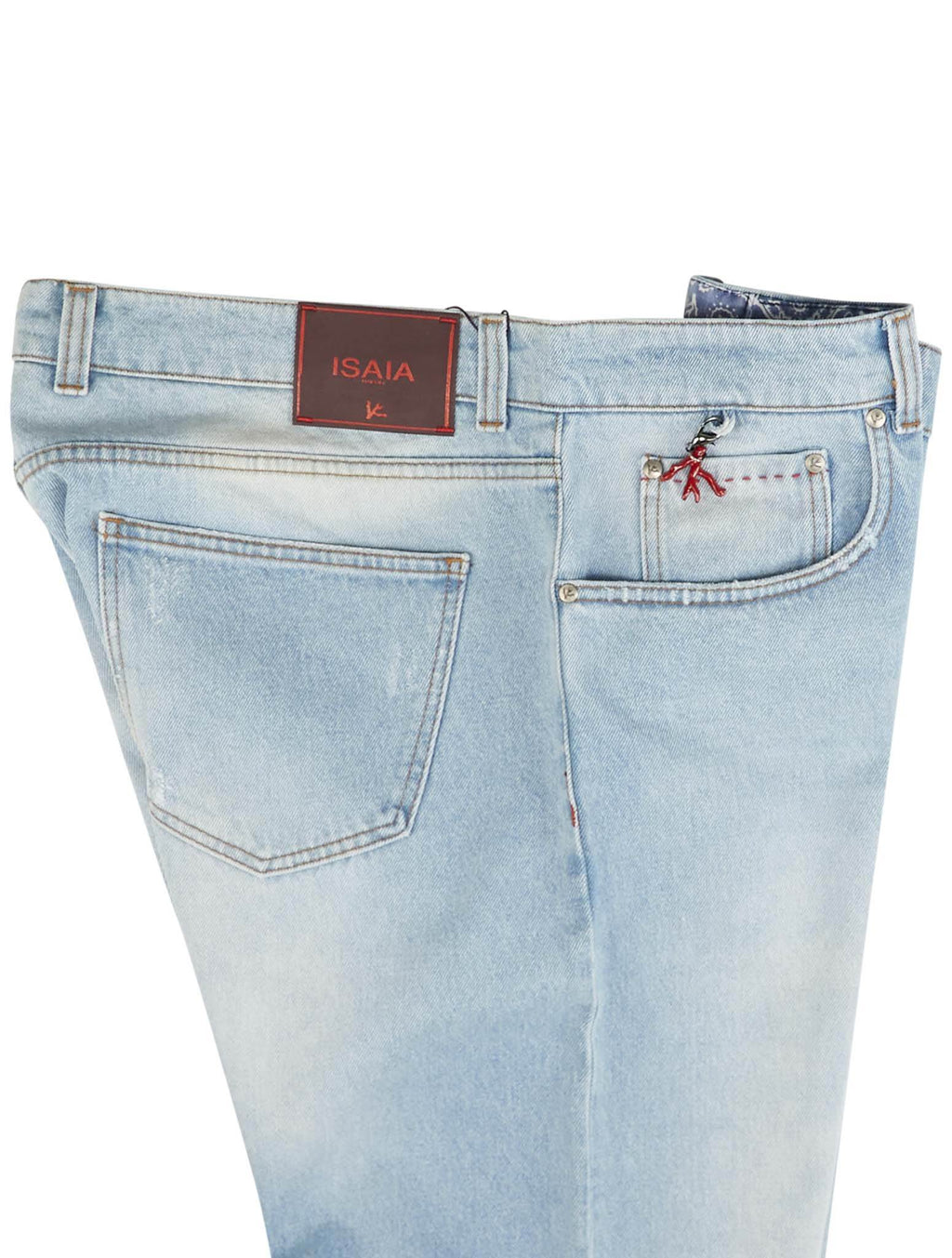 Isaia Light Blue Cotton Jeans