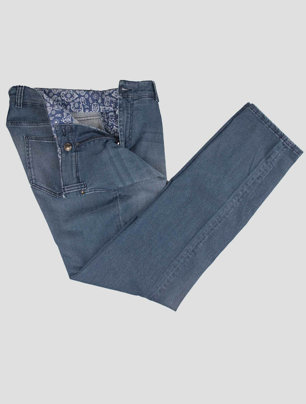 Isaia Isaia Blue Cotton Ea Jeans Blue 001