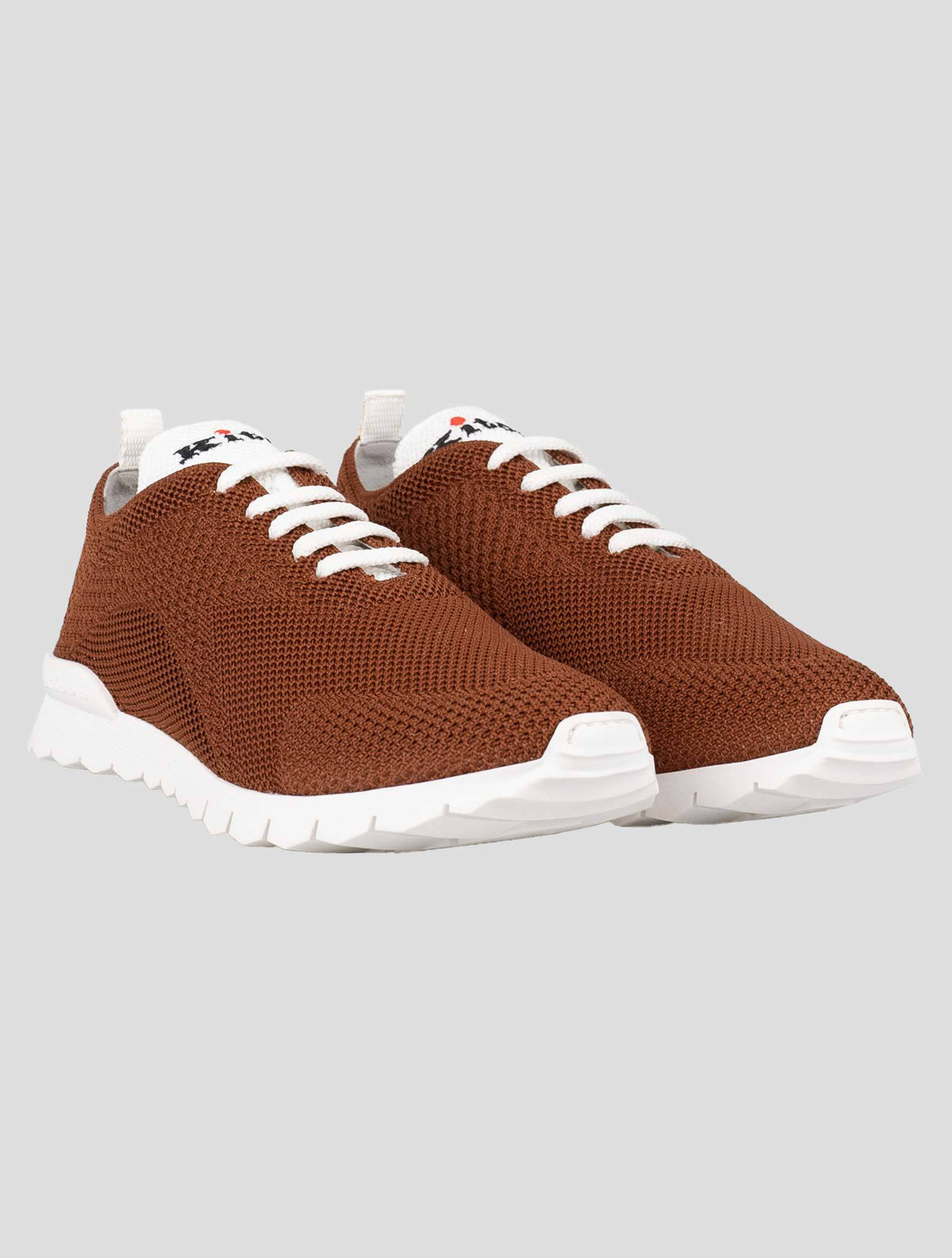Kiton Brown Cotton Ea Sneakers