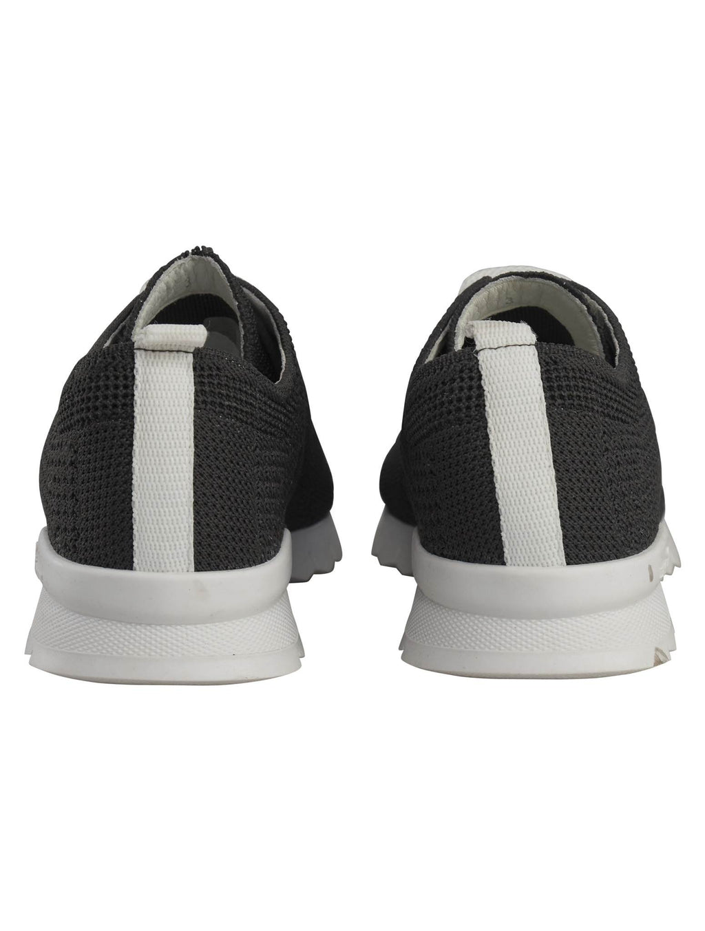 Kiton Gray Cotton Ea Sneakers