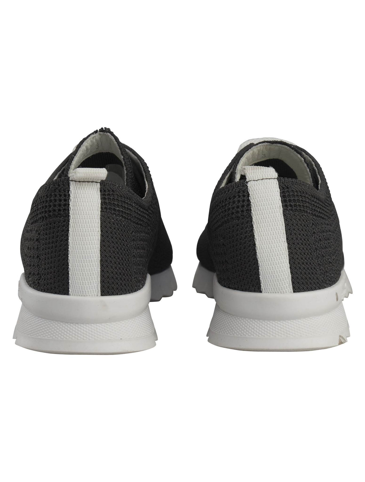 Kiton Gray Cotton Ea Sneakers