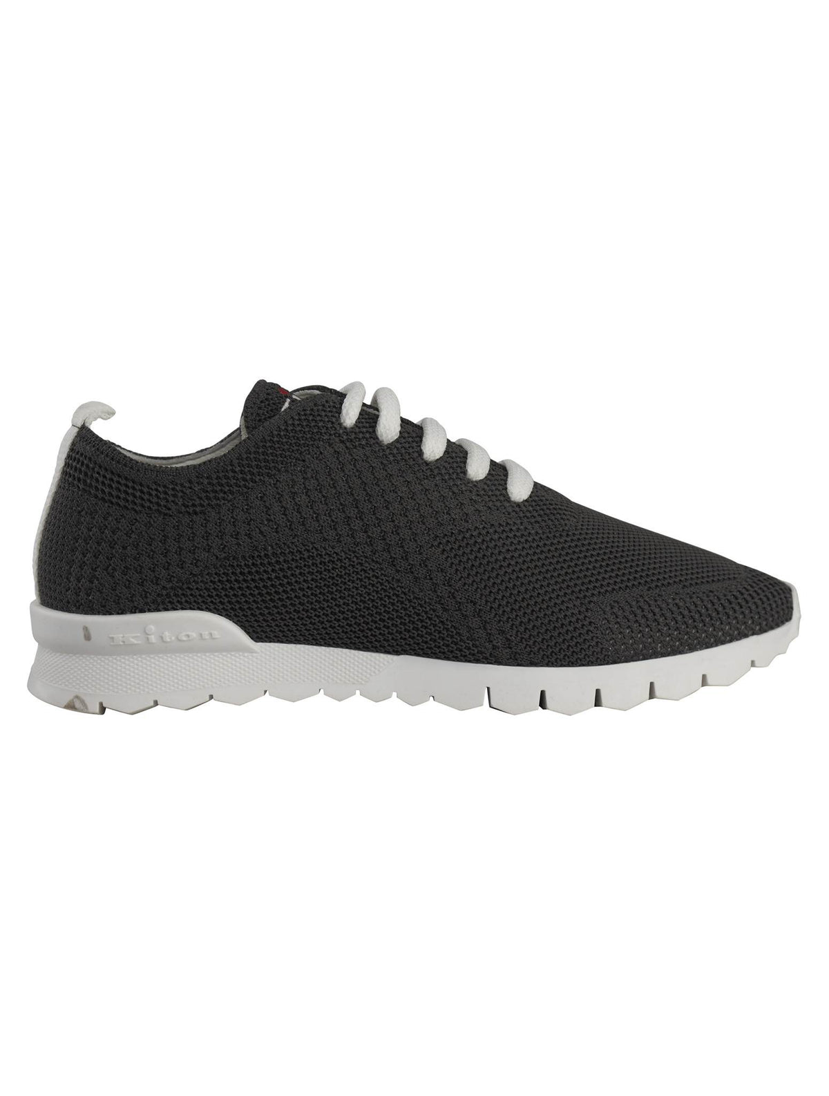 Kiton Gray Cotton Ea Sneakers