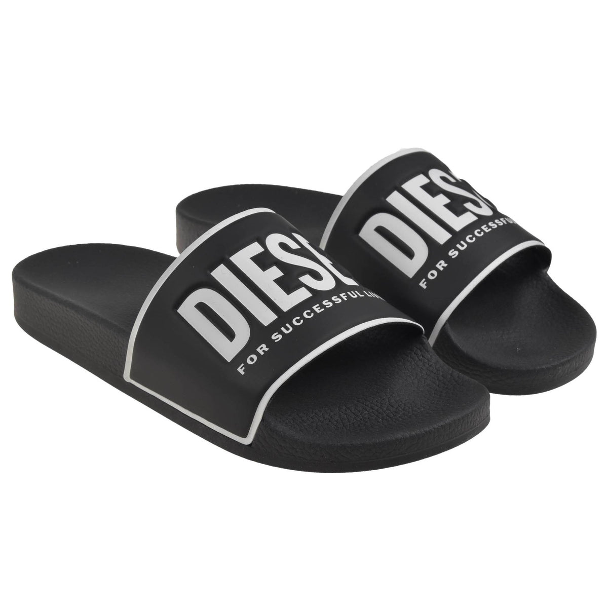 Diesel DIESEL Black White PVC Sliders SA-VALLA Black/White 001