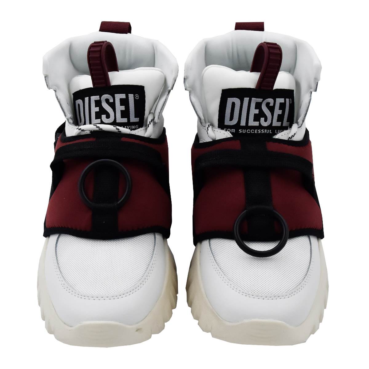 Diesel DIESEL White Leather Pl Boots S-SHARQUEZ MID White 001
