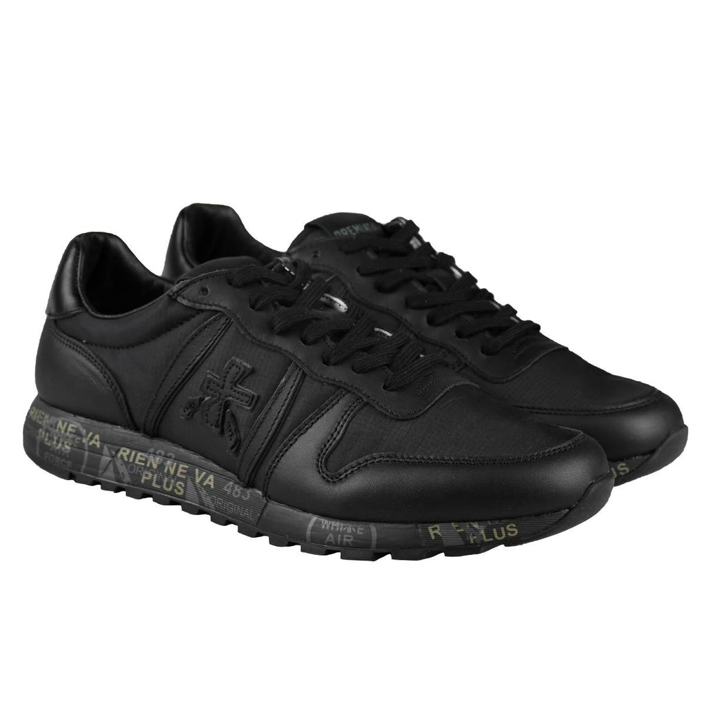 Premiata Premiata Black Leather Nylon Sneakers Black 000