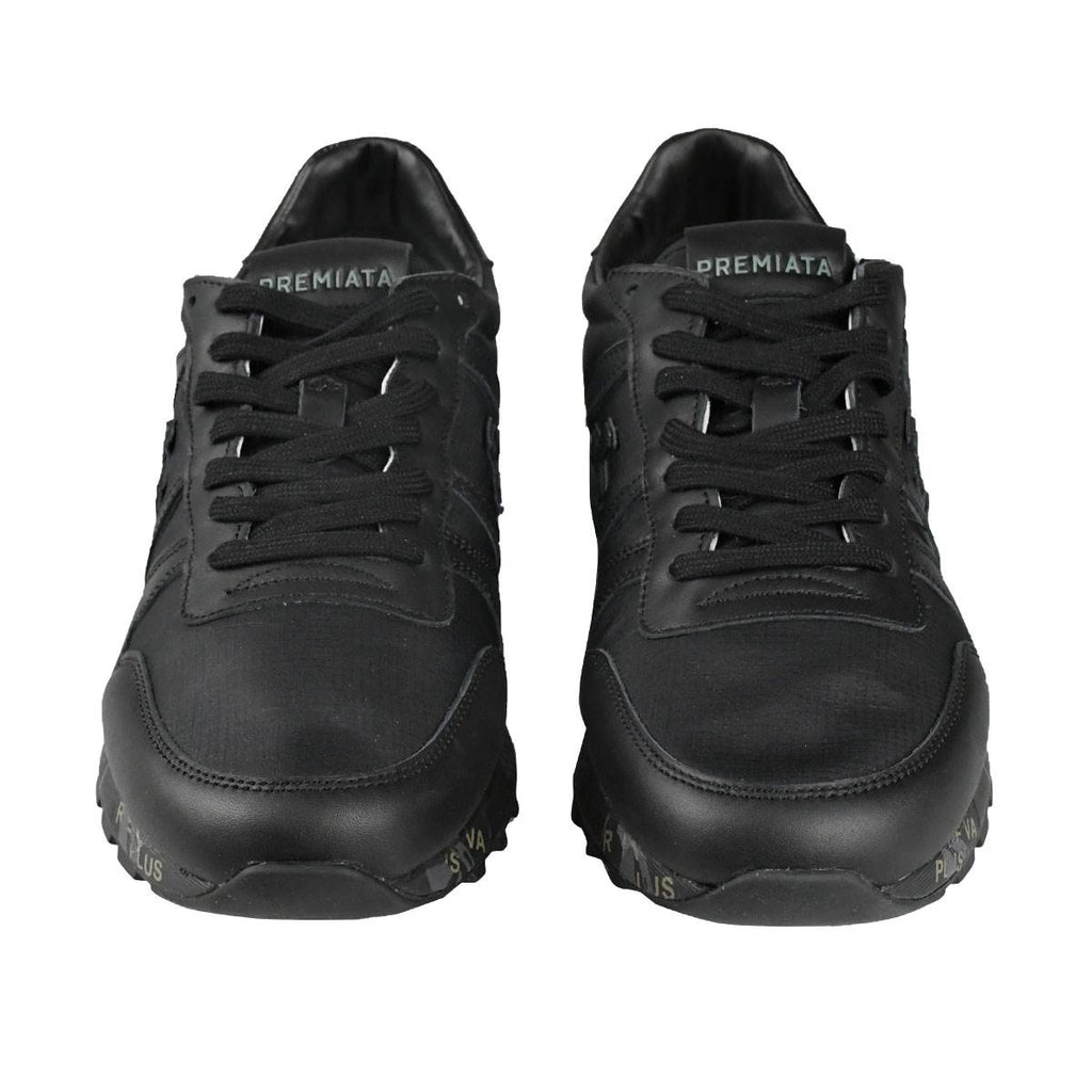 Premiata Premiata Black Leather Nylon Sneakers Black 001