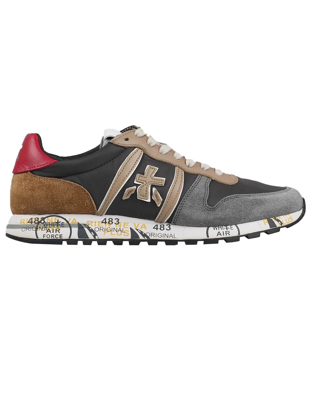 Premiata Multicolor Leather Suede Pa Sneakers