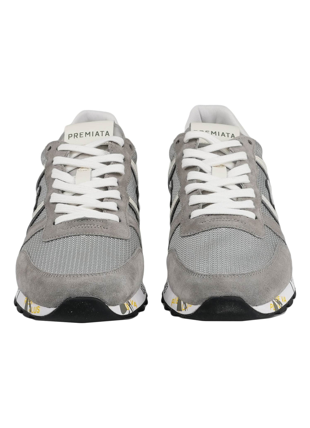 Premiata Premiata Gray Nylon Leather Suede Sneakers Gray 001