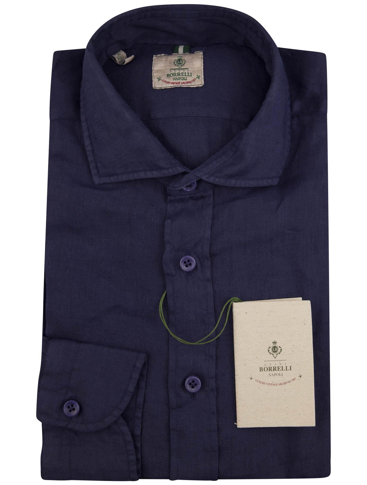 Luigi Borrelli Blue Linen Shirt