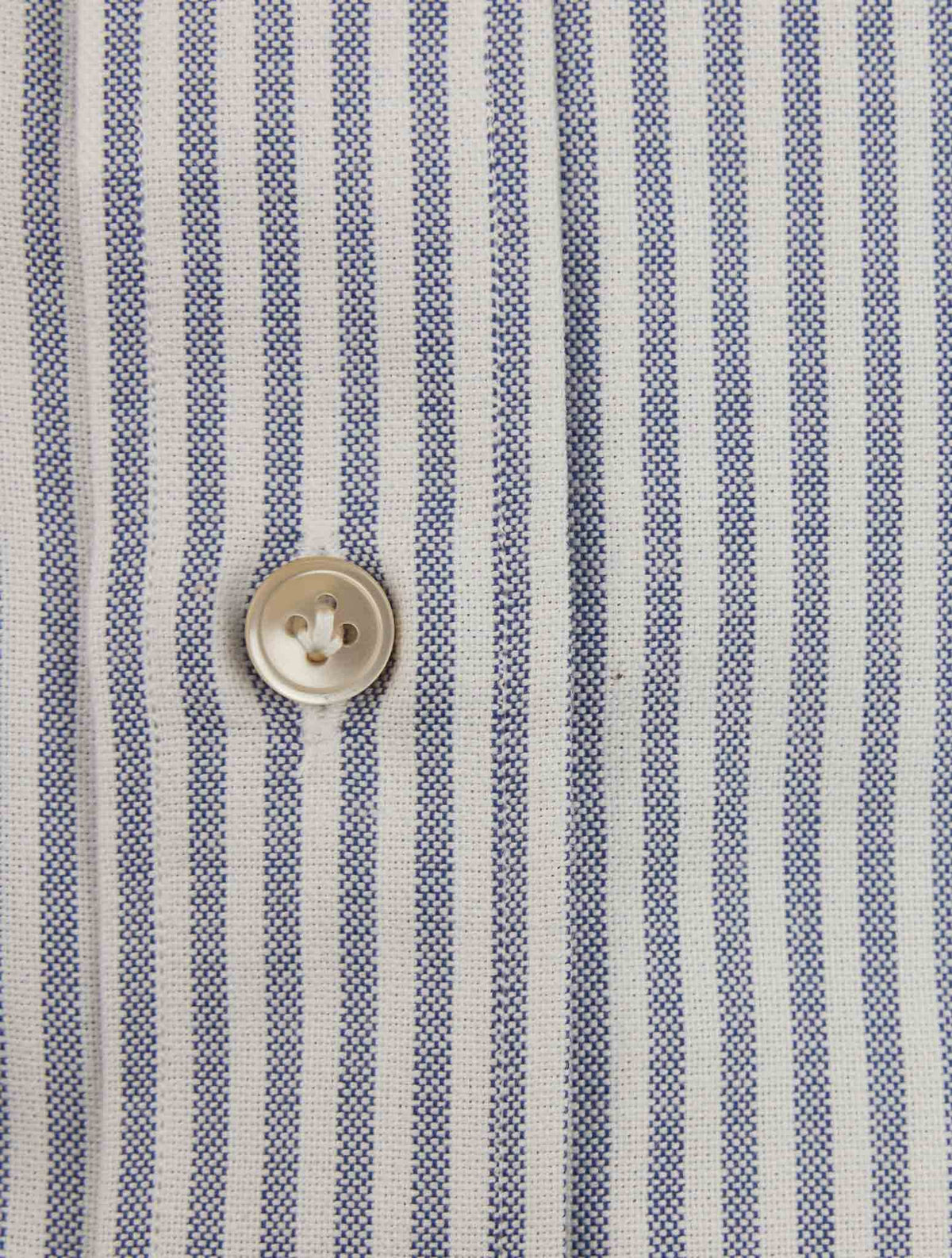 Luigi Borrelli Blue White Cotton Shirt