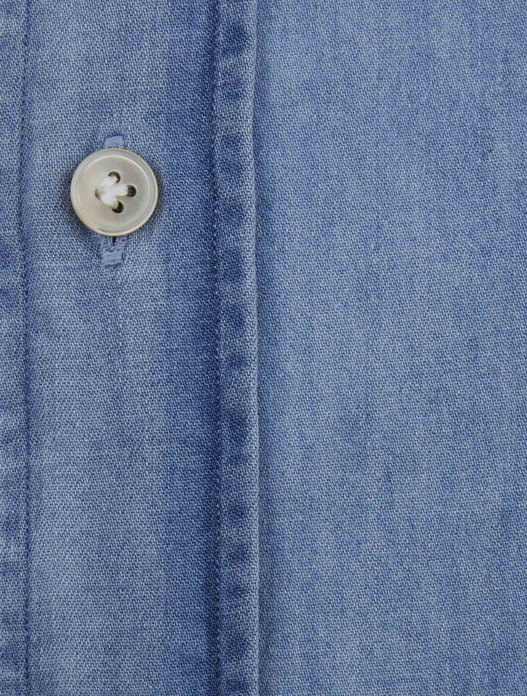 Luigi Borrelli Blue Cotton Linen Shirt
