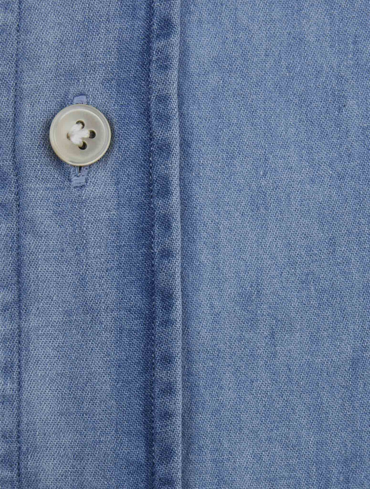 Luigi Borrelli Blue Cotton Linen Shirt
