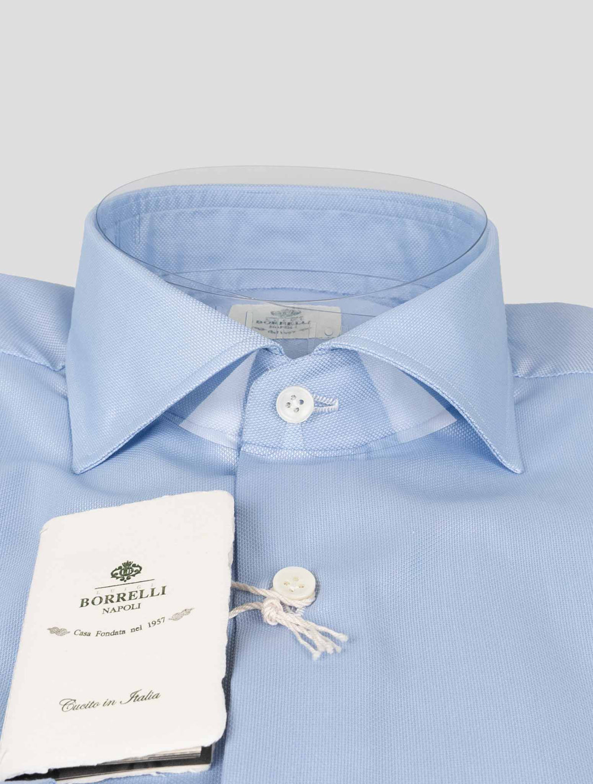 Luigi Borrelli Luigi Borrelli Light Blue Cotton Shirt Light Blue 001